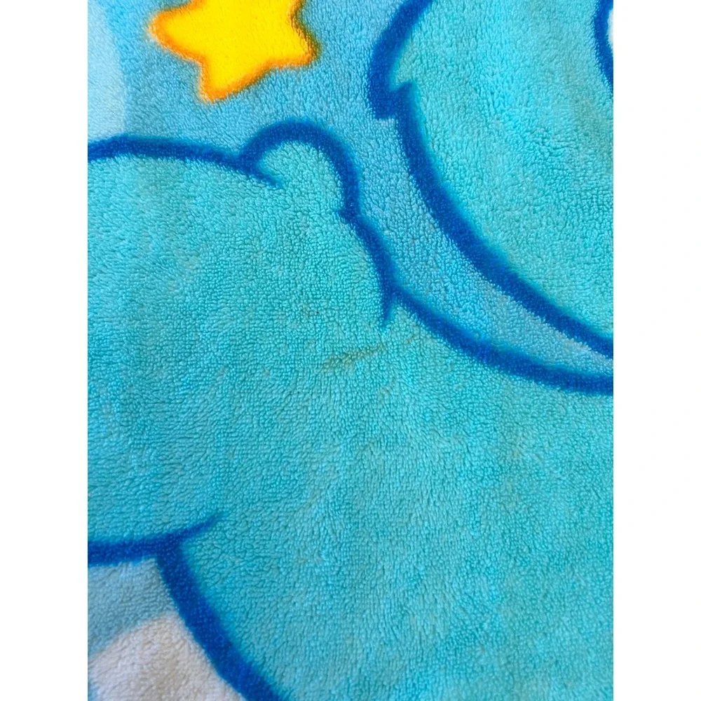 Vintage Care Bears Plush Fleece Throw Blanket Snuggle Up With A Sweet Dream Blue